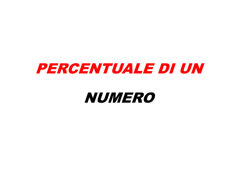PERCENTUALE